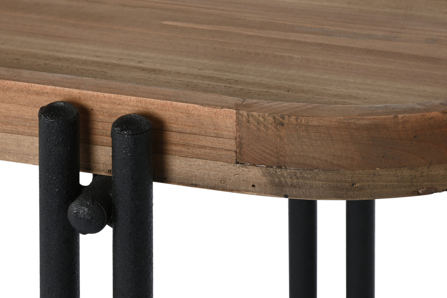 CONSOLA MADERA METAL 115X40X75 MARRON