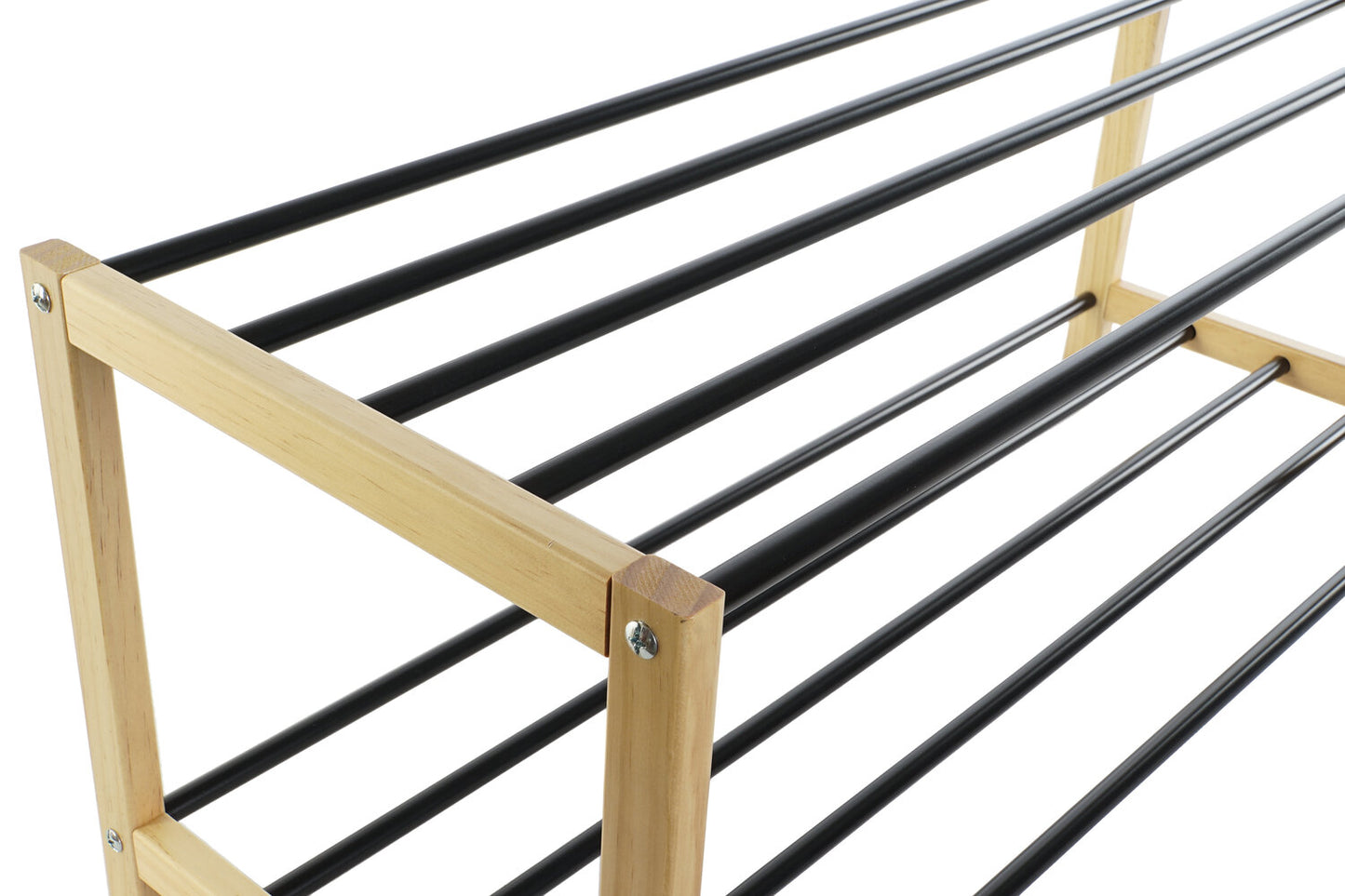 ZAPATERO PINO ACERO 80X31X32 NEGRO