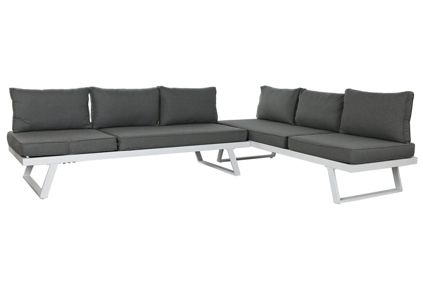 SOFA SET 3 METAL POLIESTER 198X68X65 GRIS