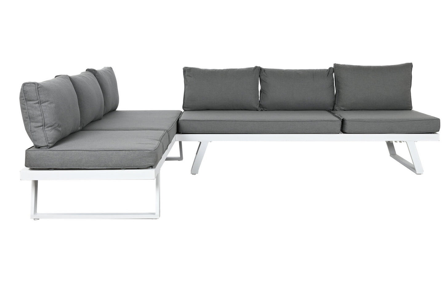 SOFA SET 3 METAL POLIESTER 198X68X65 GRIS