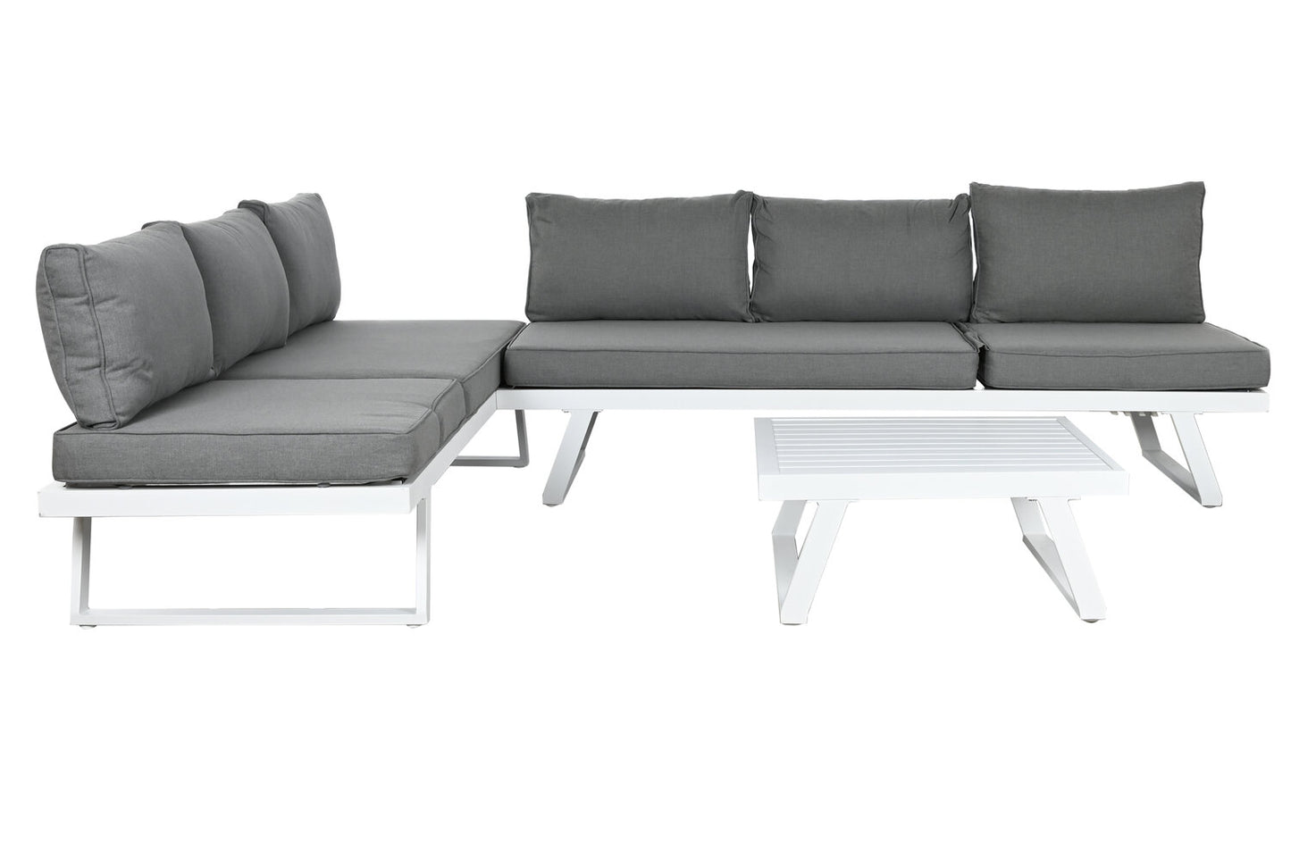 SOFA SET 3 METAL POLIESTER 198X68X65 GRIS