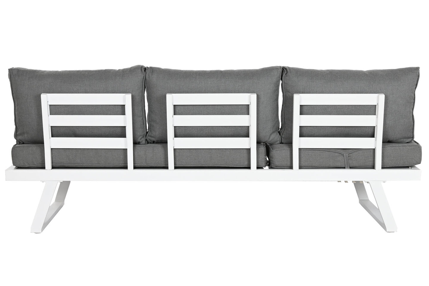 SOFA SET 3 METAL POLIESTER 198X68X65 GRIS