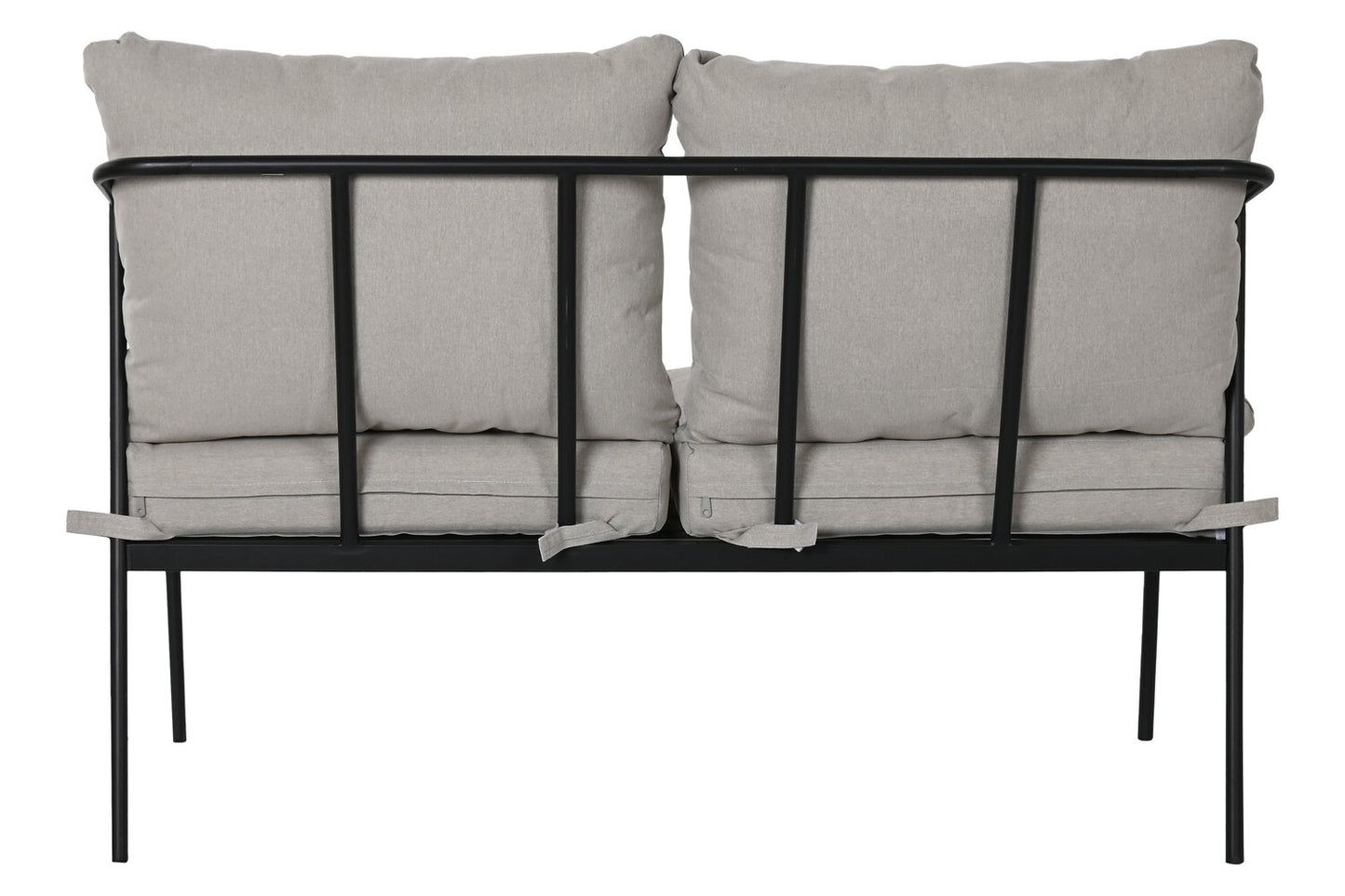 SOFA SET 5 ACERO POLIESTER 121X70X75 NEGRO