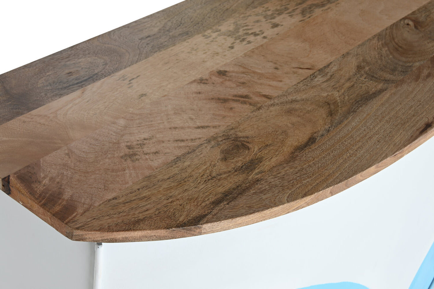 MUEBLE BAR HIERRO MANGO 157X52X90 FOCOS TURQUESA
