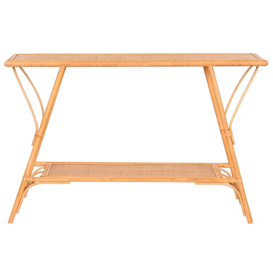 CONSOLA RATAN 125X30X81 NATURAL MARRON