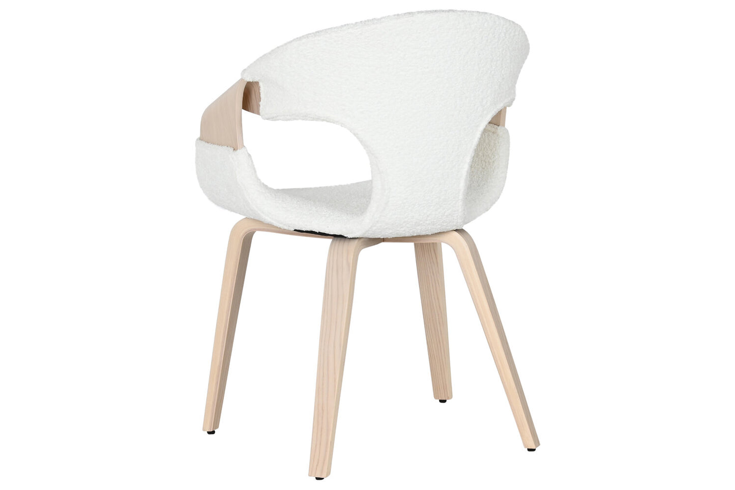 SILLA MADERA POLIESTER 52:5X67:5X82 BLANCO