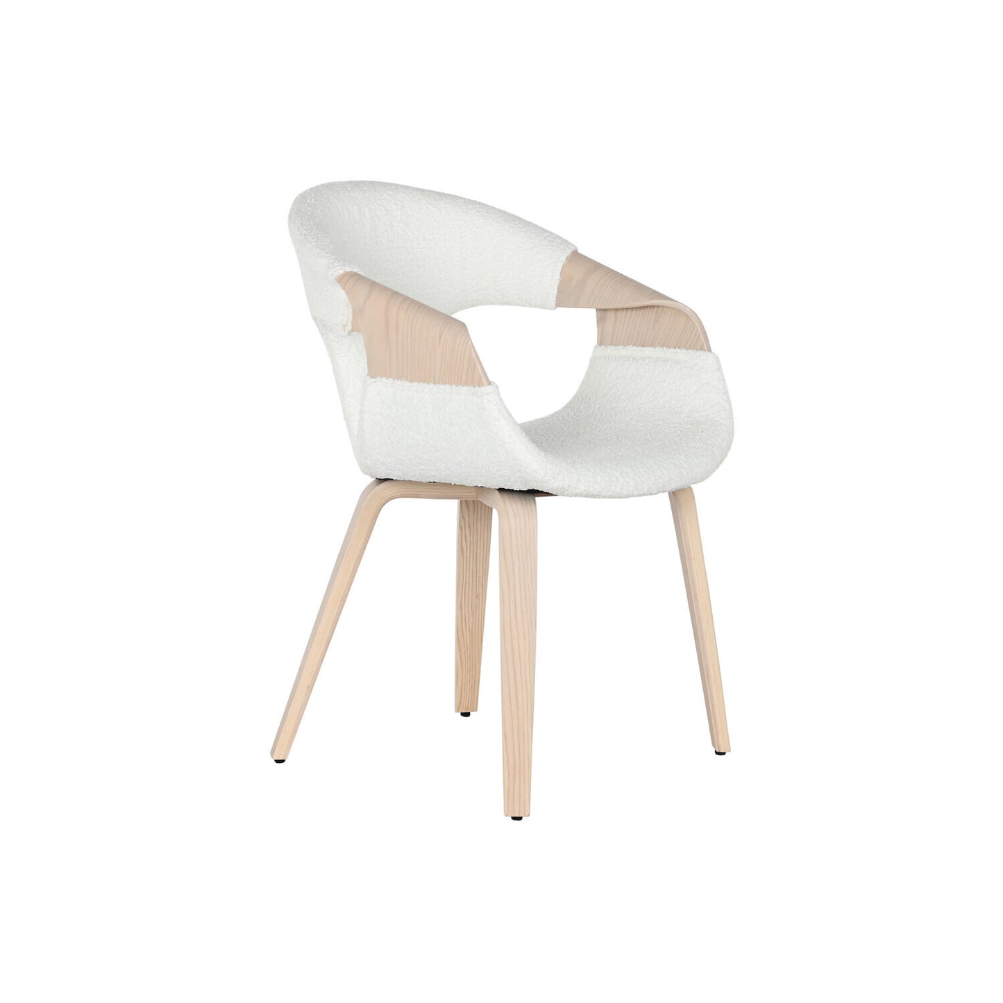 SILLA MADERA POLIESTER 52:5X67:5X82 BLANCO