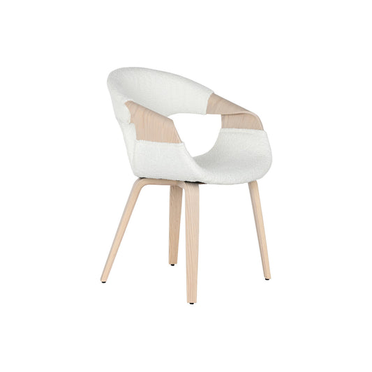 SILLA MADERA POLIESTER 52:5X67:5X82 BLANCO