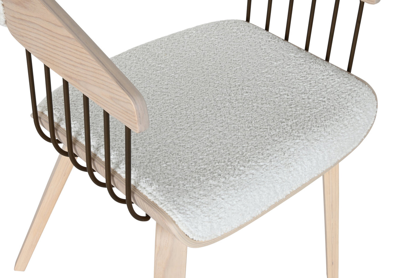 SILLA MADERA POLIESTER 51X55X76:5 BLANCO