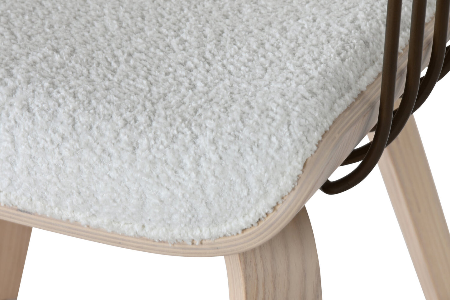 SILLA MADERA POLIESTER 51X55X76:5 BLANCO