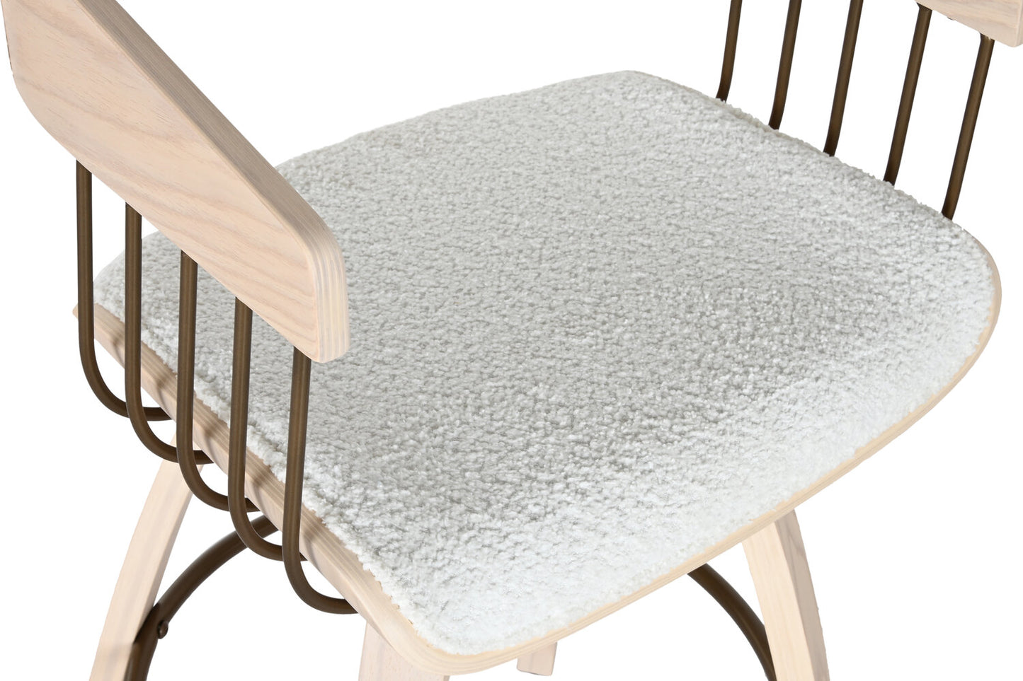 TABURETE MADERA POLIESTER 51:5X47:5X94:5 BLANCO