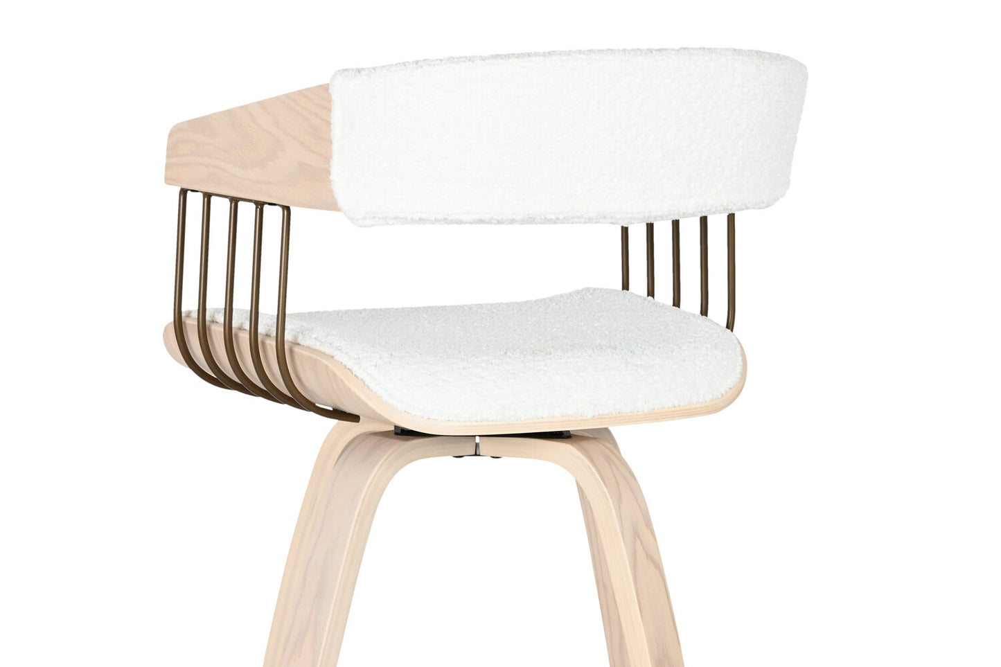 TABURETE MADERA POLIESTER 51:5X47:5X94:5 BLANCO