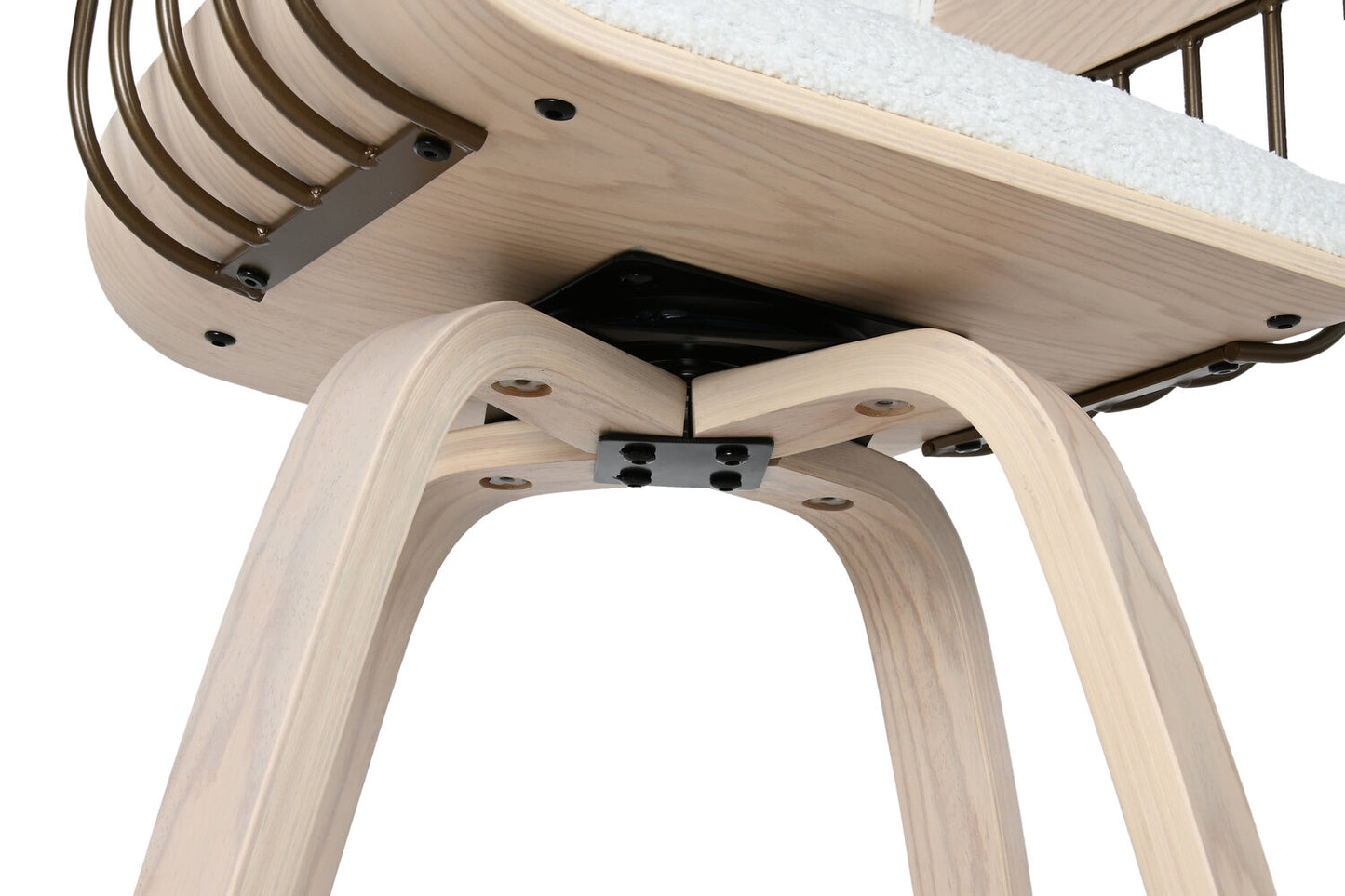 TABURETE MADERA POLIESTER 51:5X47:5X94:5 BLANCO