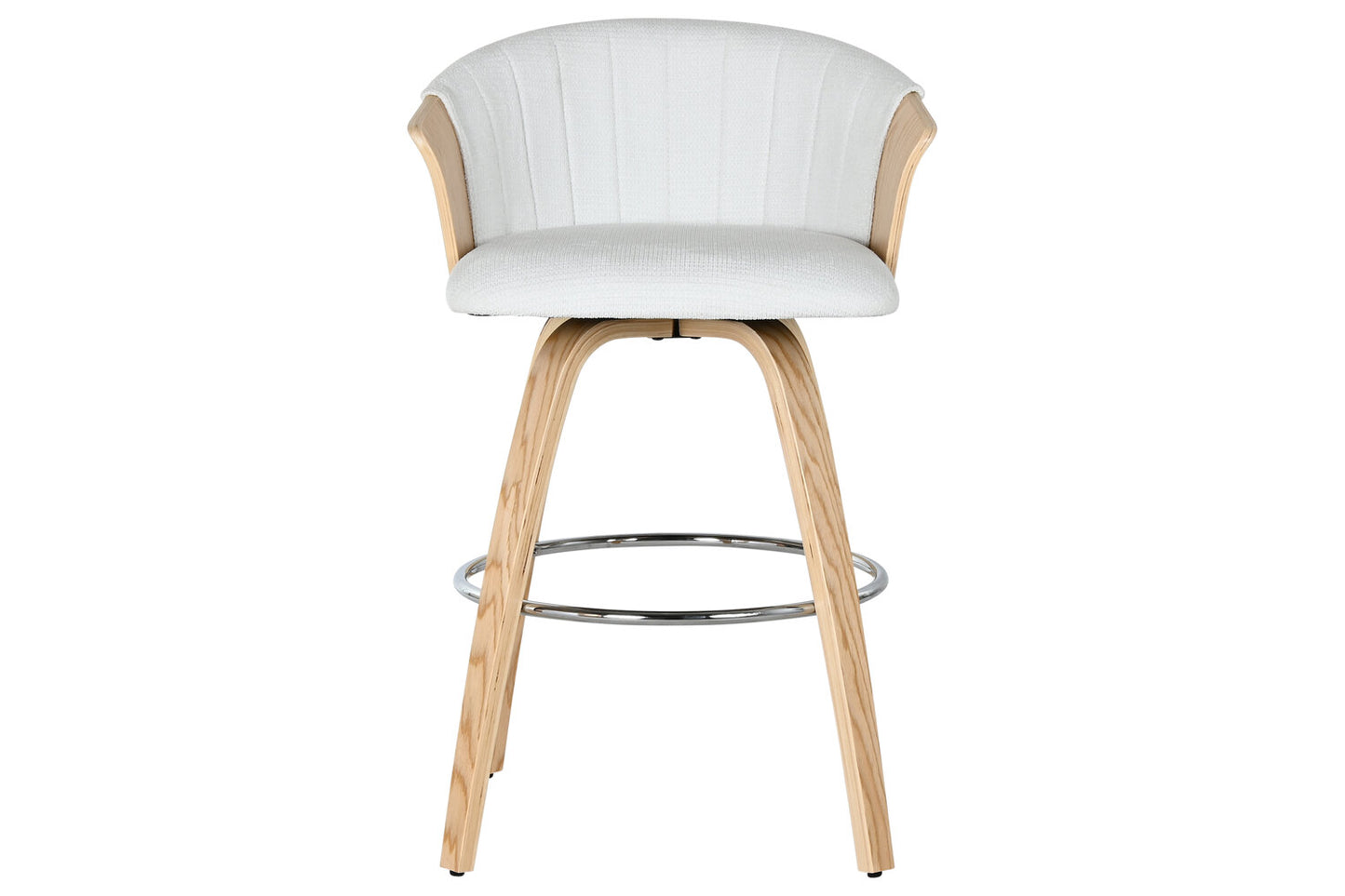 TABURETE MADERA POLIESTER 53:5X50:5X88 BLANCO