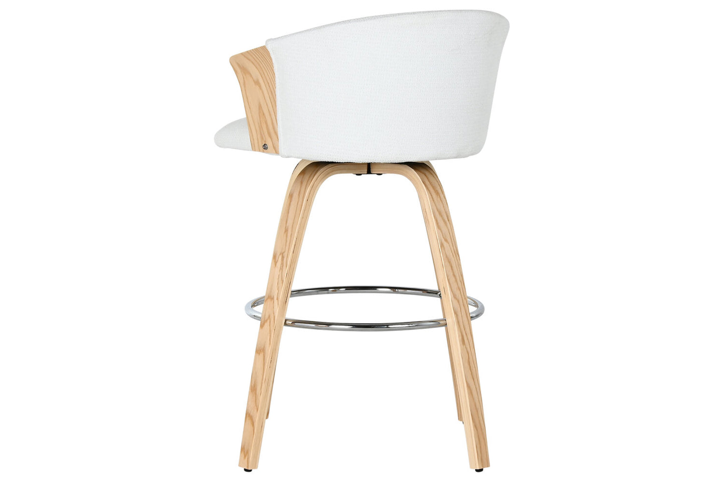 TABURETE MADERA POLIESTER 53:5X50:5X88 BLANCO