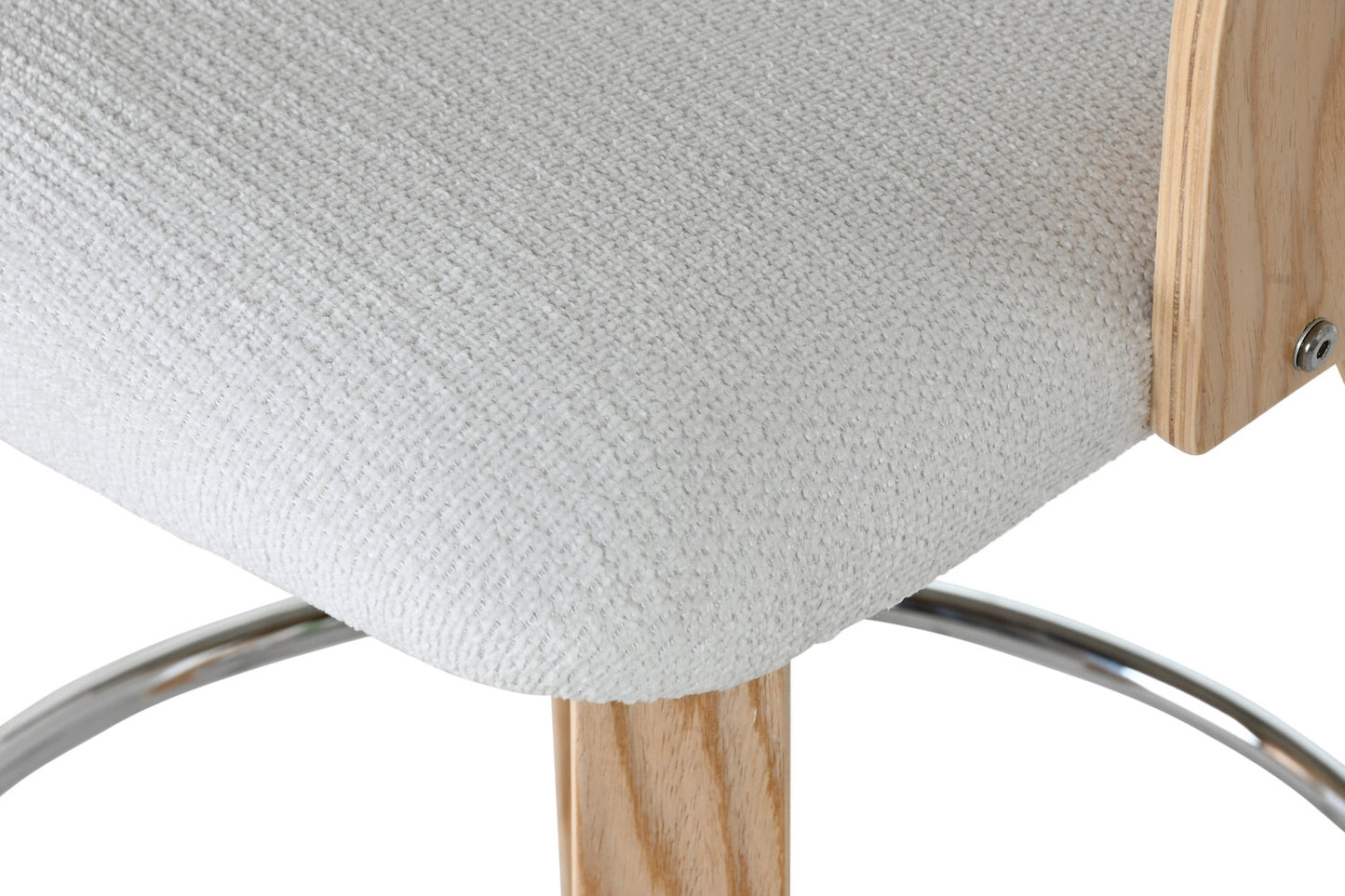 TABURETE MADERA POLIESTER 53:5X50:5X88 BLANCO