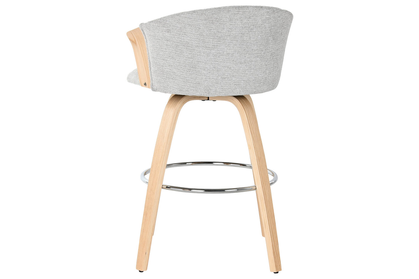 TABURETE MADERA POLIESTER 58X56X95 GRIS