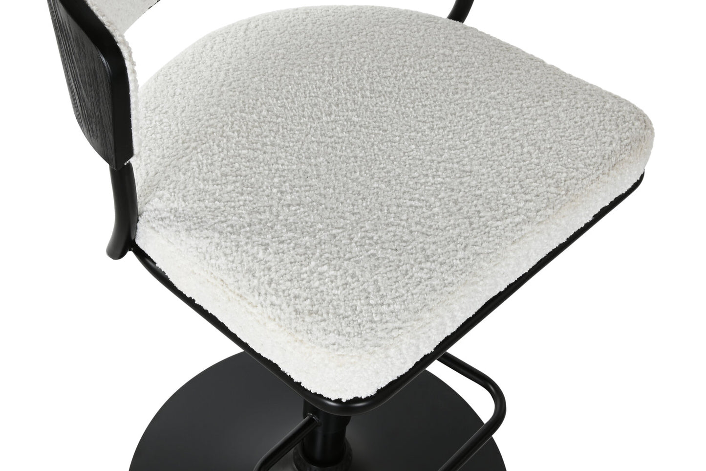 TABURETE METAL POLIESTER 48:5X48X83:5 104 BLANCO