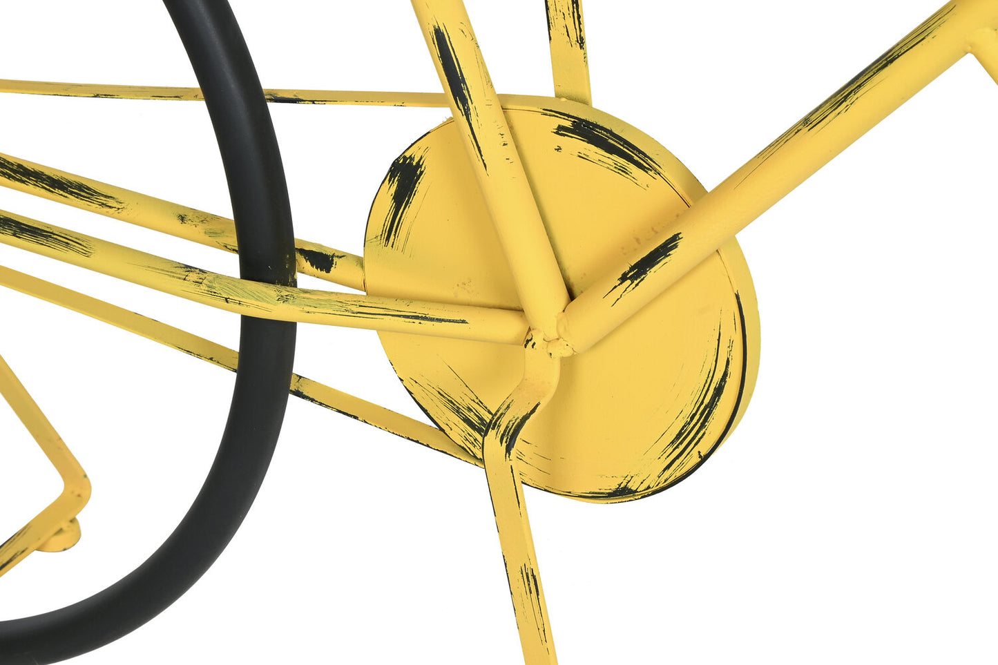 CONSOLA METAL MADERA 160X40X88 BICICLETA AMARILLO