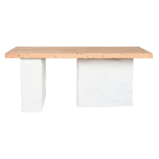 MESA COMEDOR ABETO RESINA 180X90X77 54:80 BLANCO