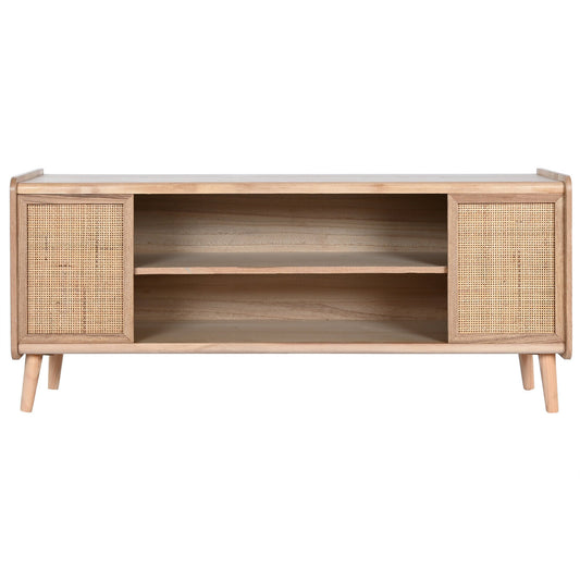 MUEBLE TV PAULOWNIA RATAN 120X35X54 NATURAL