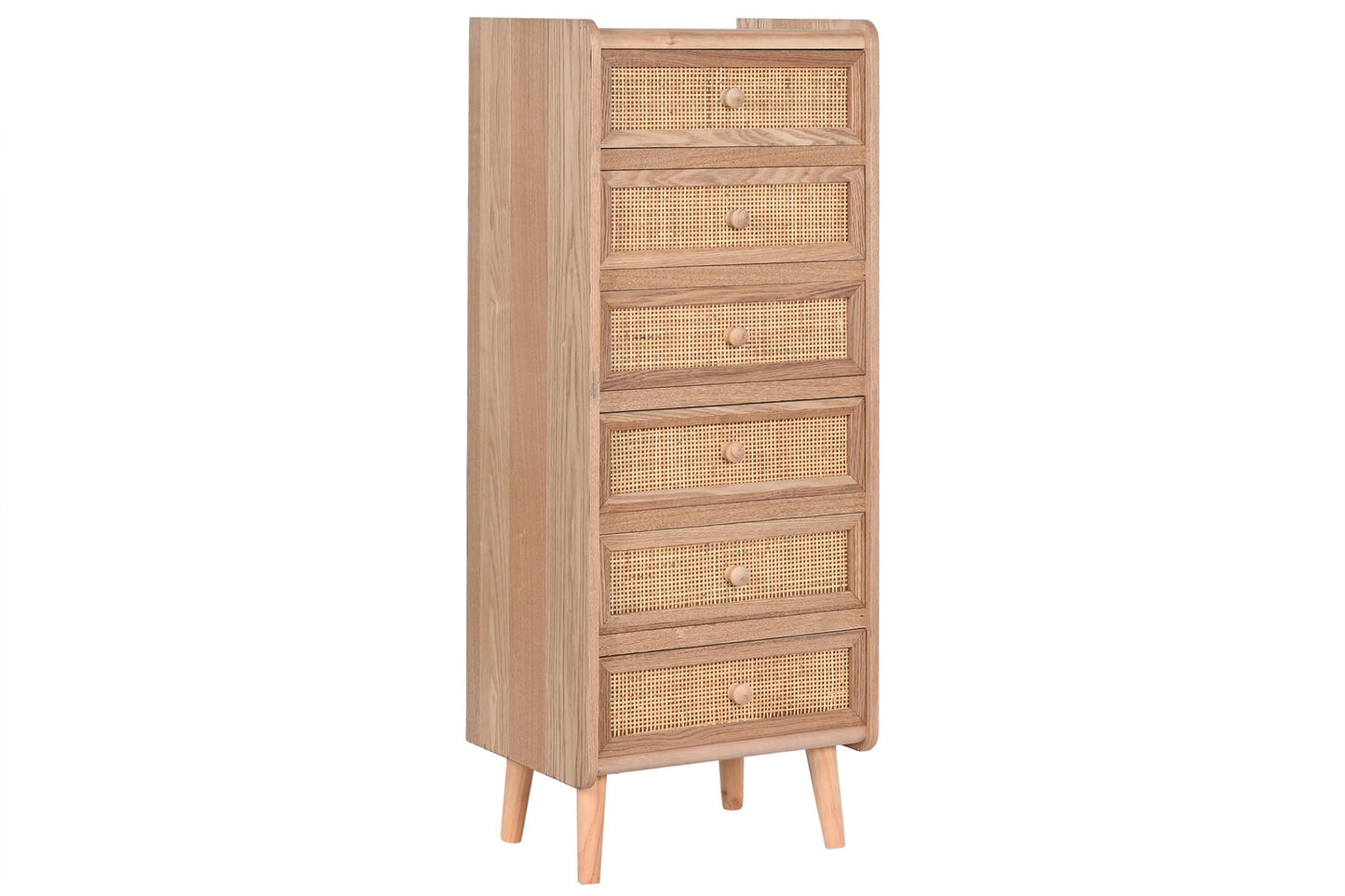 CHIFONIER PAULOWNIA RATAN 40X30X104 14:30 NATURAL