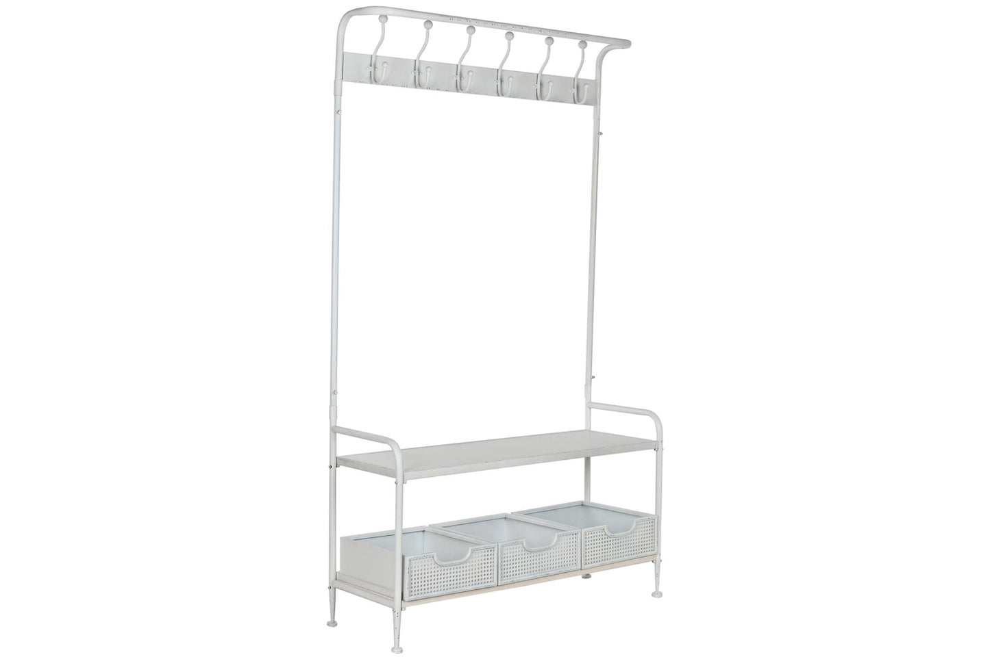 RECIBIDOR METAL 110X36X186 BLANCO