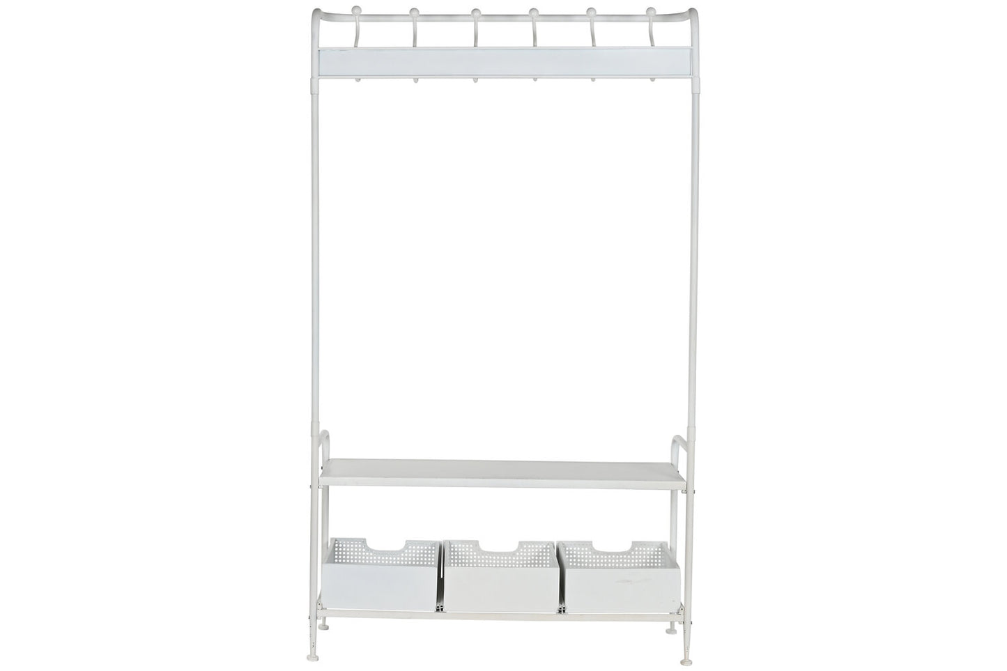 RECIBIDOR METAL 110X36X186 BLANCO