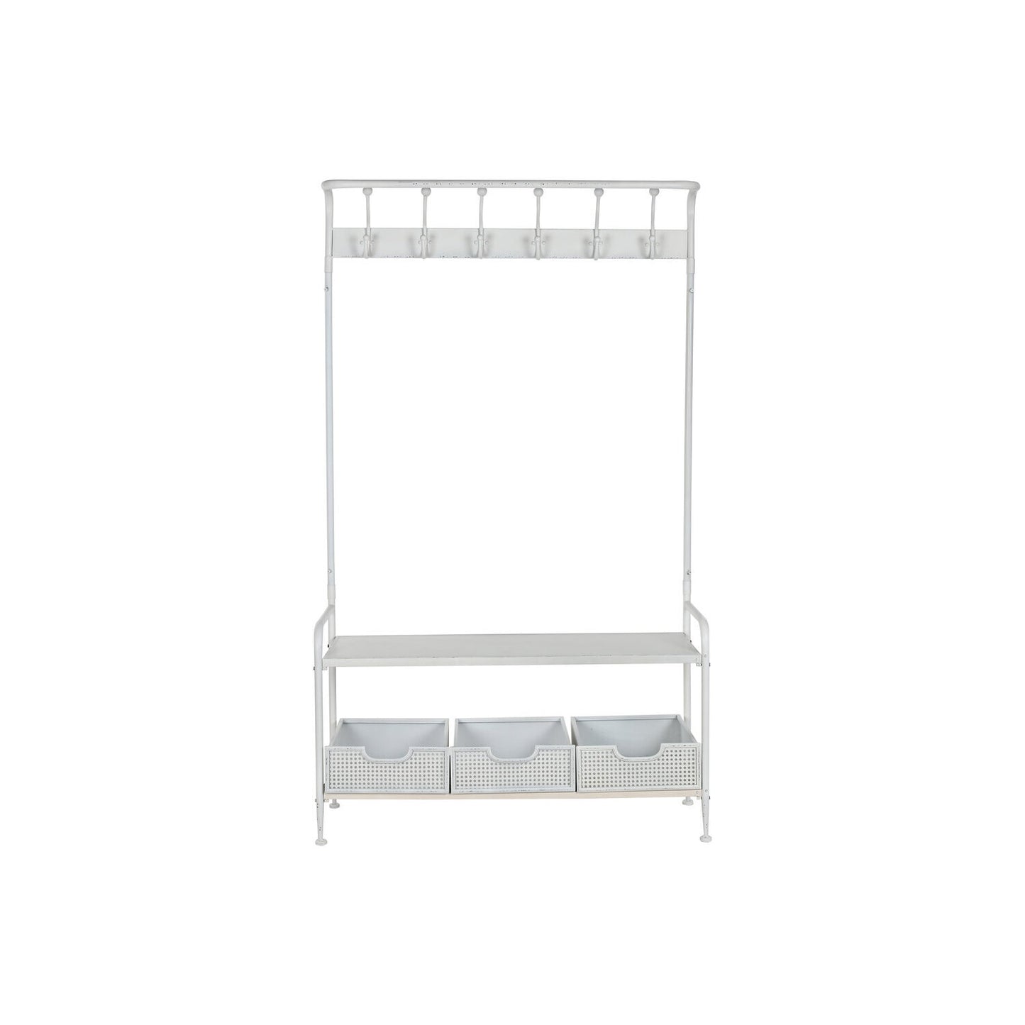 RECIBIDOR METAL 110X36X186 BLANCO