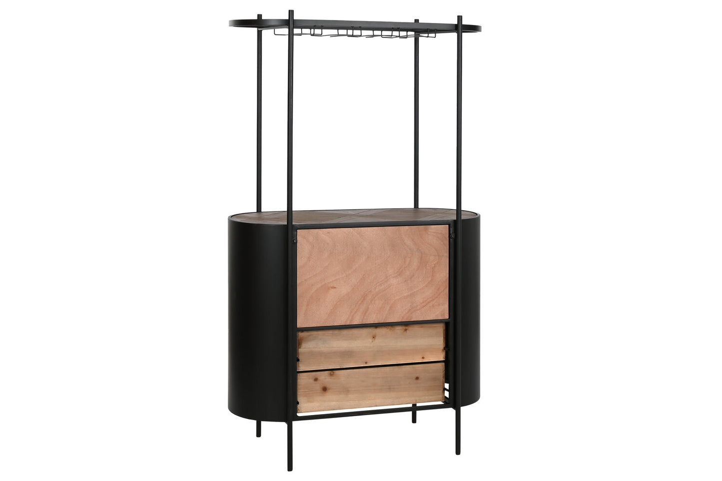 BOTELLERO ABETO METAL 90X36X150 NEGRO