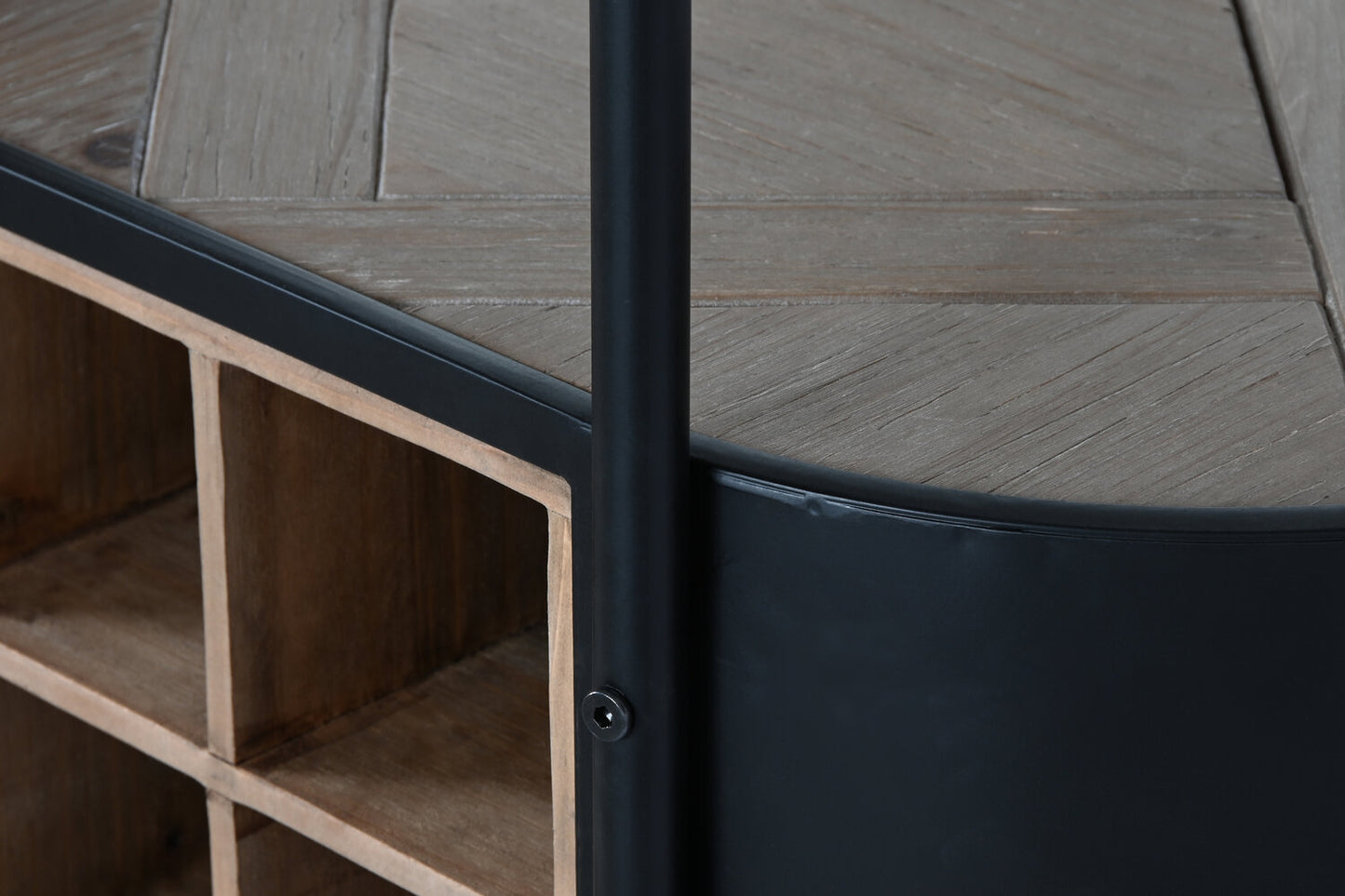 BOTELLERO ABETO METAL 90X36X150 NEGRO