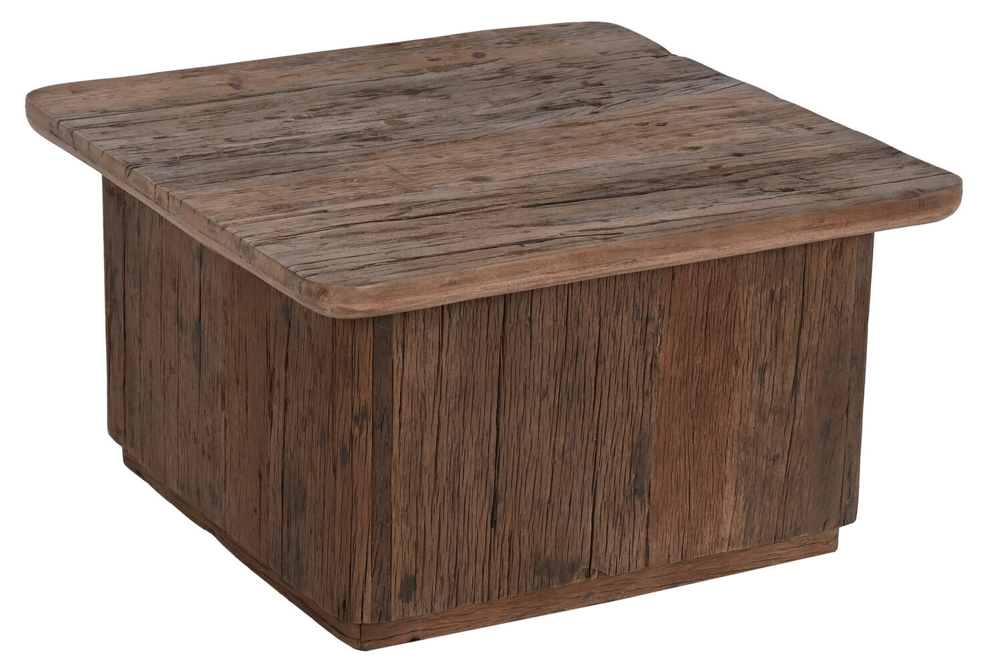 MESA CENTRO MADERA RECICLADA 70X70X39 MARRON