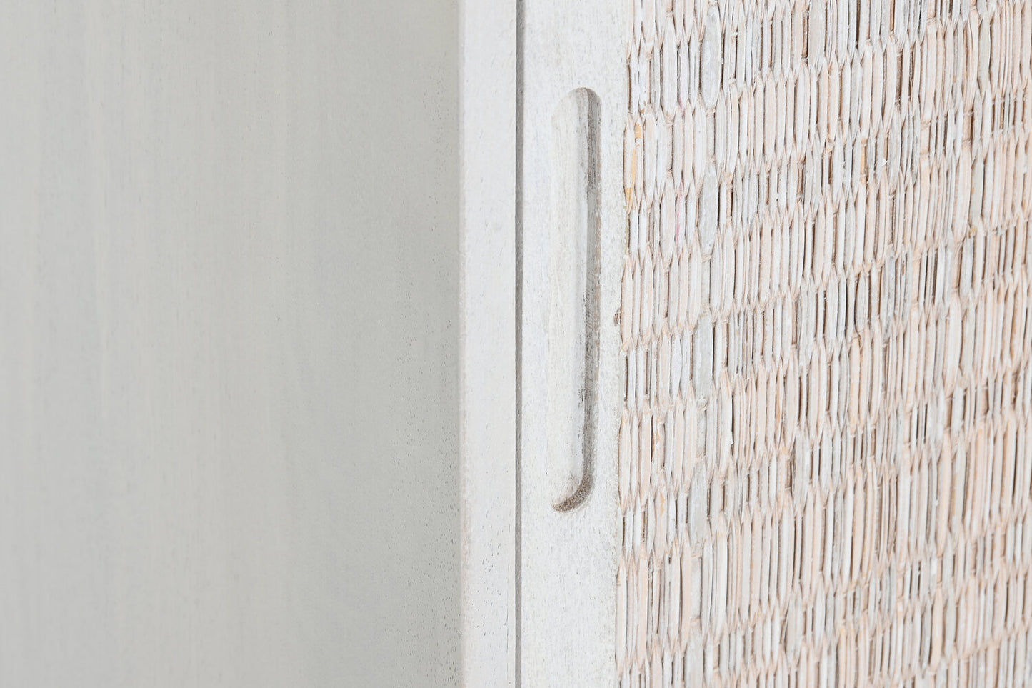 BUFFET MANGO RATAN 155X40X80 BLANCO ROTO