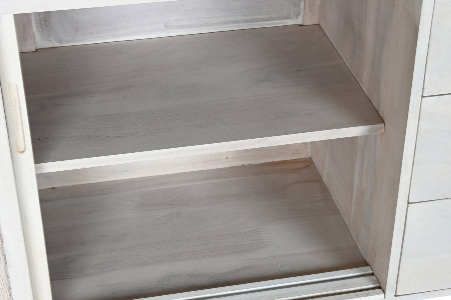 BUFFET MANGO RATAN 155X40X80 BLANCO ROTO