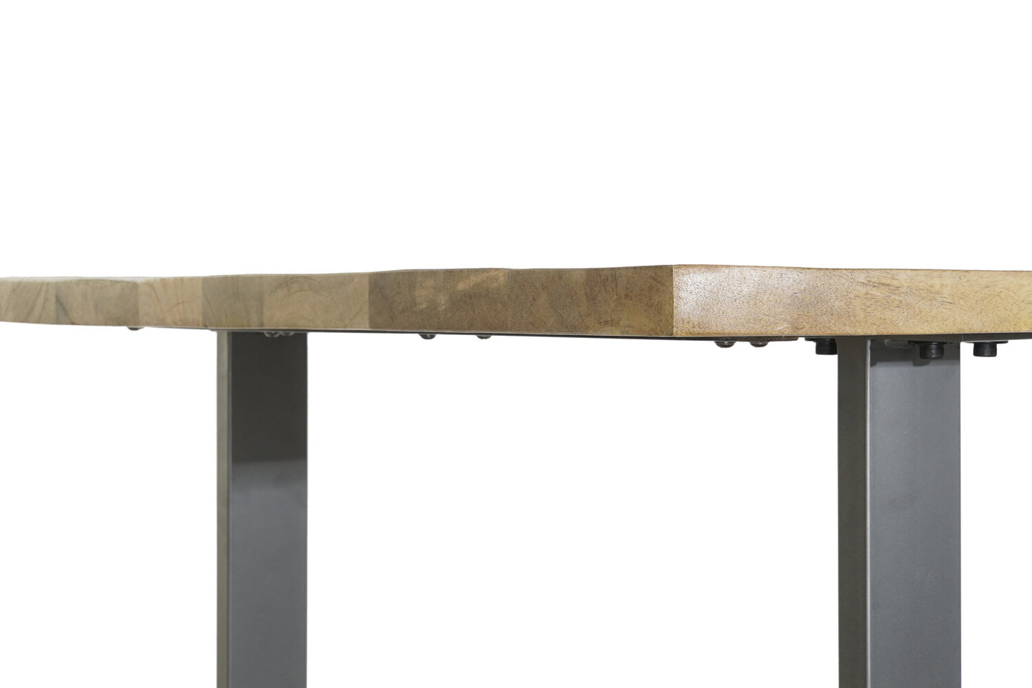 MESA COMEDOR MANGO METAL 200X100X76 4:40 NATURAL