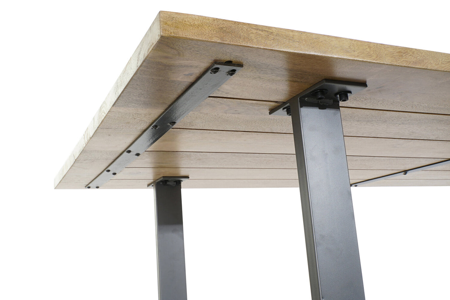MESA COMEDOR MANGO METAL 200X100X76 4:40 NATURAL
