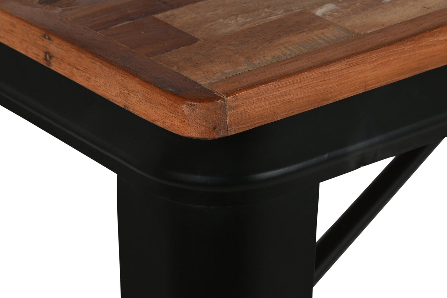 MESA BAR METAL MADERA 120X66X102 MARRON