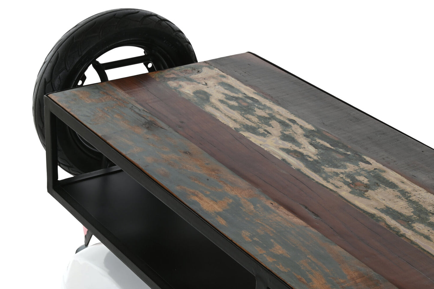 MUEBLE BAR METAL MADERA 240X72X110 SCOOTER BLANCO