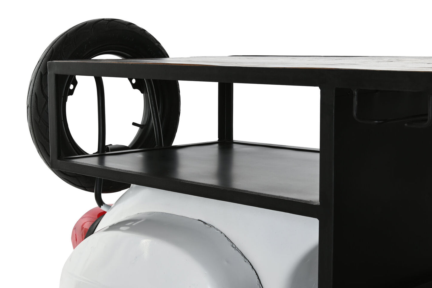 MUEBLE BAR METAL MADERA 240X72X110 SCOOTER BLANCO