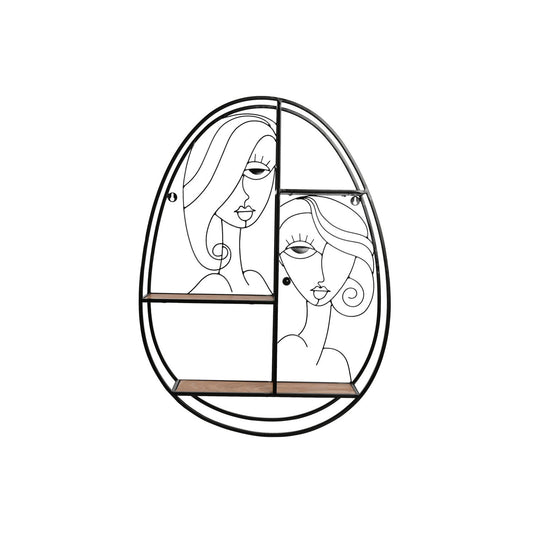 ESTANTERIA PARED METAL MDF 53X12:2X72 CHICAS NEGRO