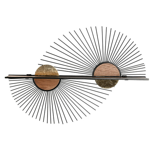 ESTANTERIA PARED METAL MDF 70X12X51 NEGRO