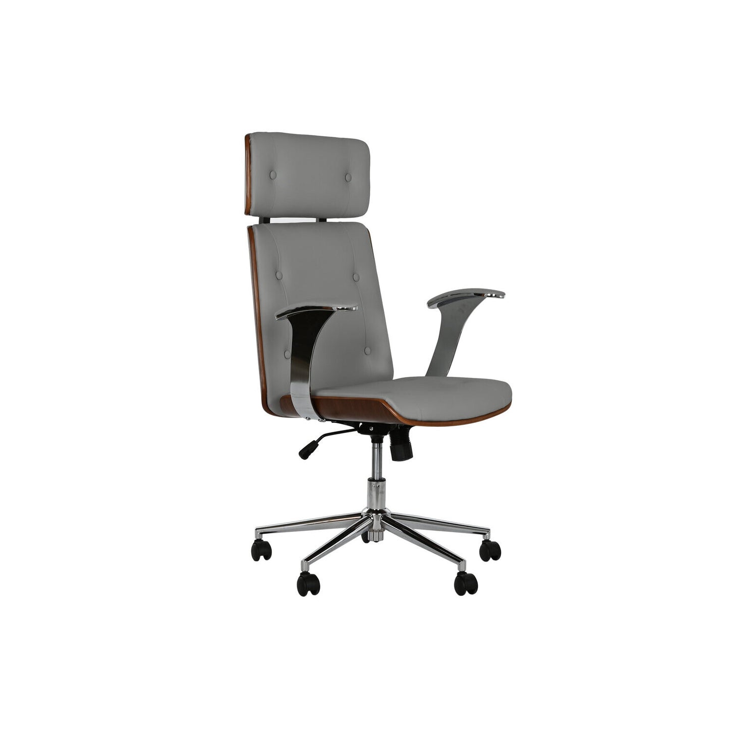 SILLA PU MADERA 71X69X108:5 RUEDAS BEIGE