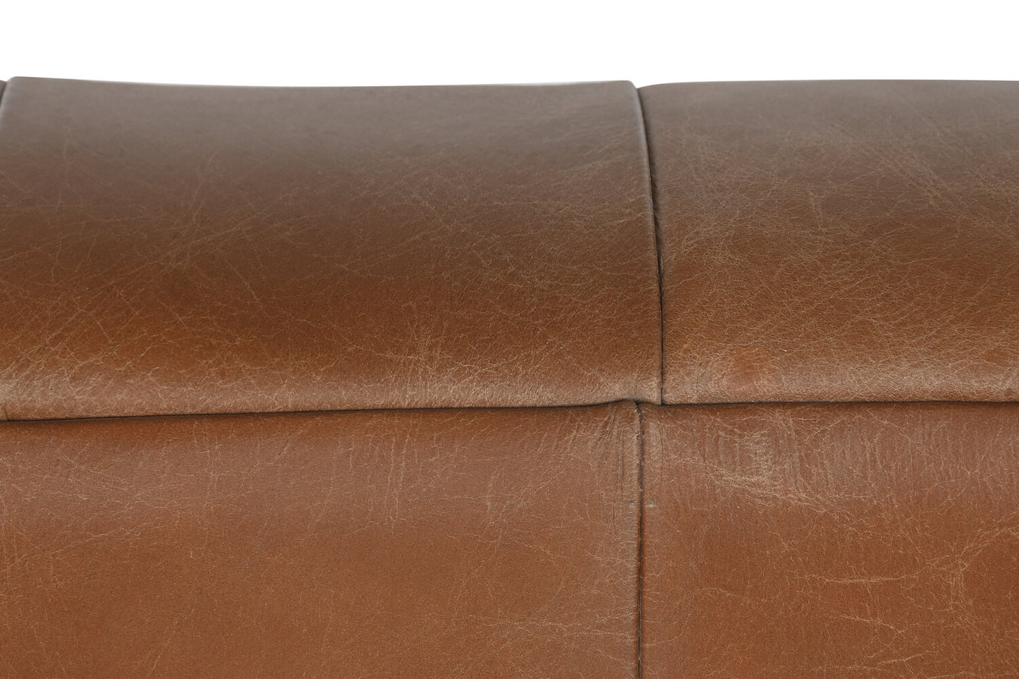 SOFA PIEL ACERO 209X77X74 CAPITONE COGNAC
