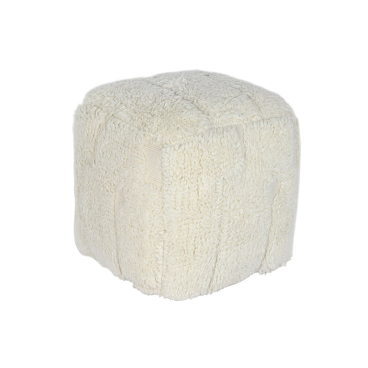 REPOSAPIES LANA ALGODON 45X45X45 RELIEVE CRUDO