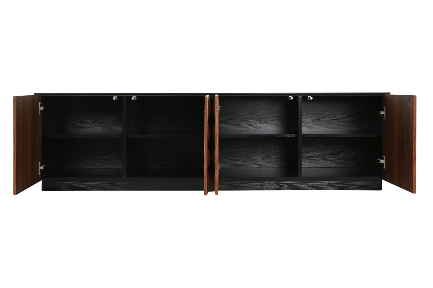 MUEBLE TV MDF 161:2X40X45:5 41:90 ROMBOS NEGRO