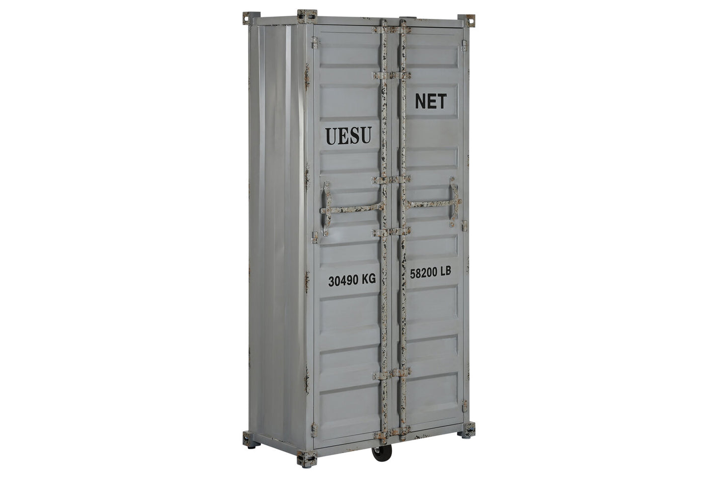 BOTELLERO METAL MDF 76:5X41X157:5 CONTAINER GRIS