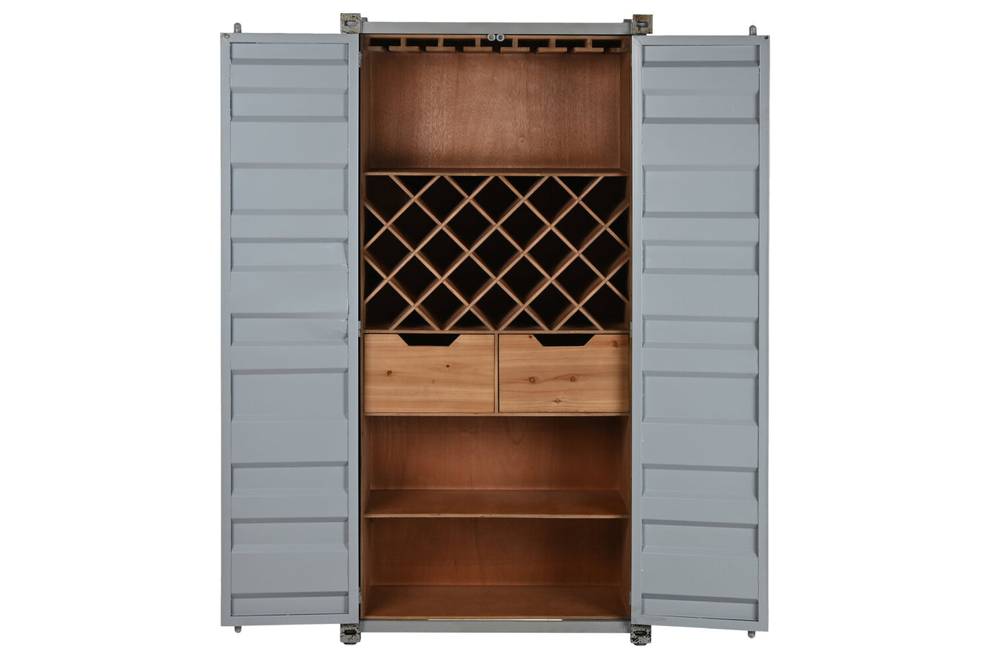 BOTELLERO METAL MDF 76:5X41X157:5 CONTAINER GRIS