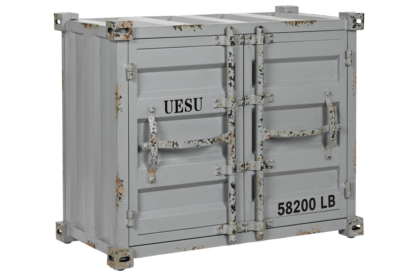 BOTELLERO METAL MDF 77X41X64 CONTAINER GRIS