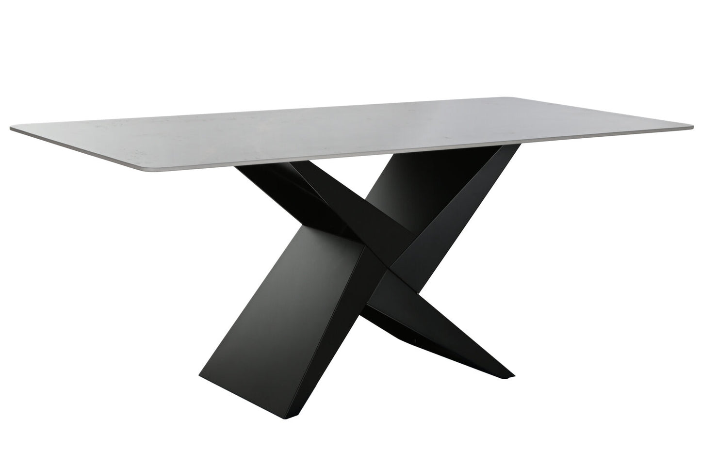 MESA COMEDOR METAL CERAMICA 180X90X75 NEGRO