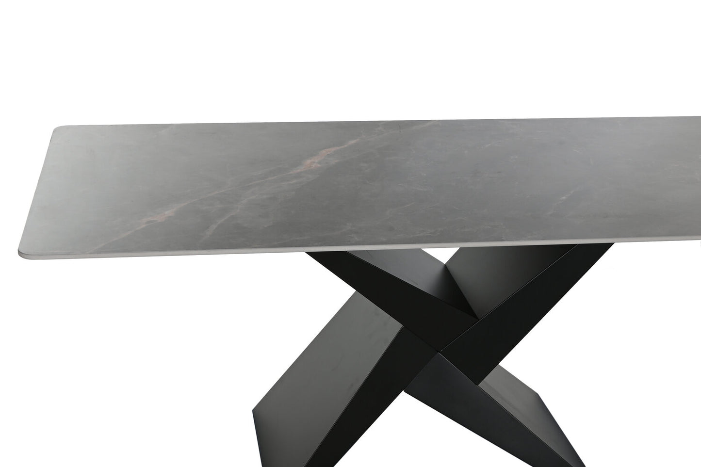 MESA COMEDOR METAL CERAMICA 180X90X75 NEGRO